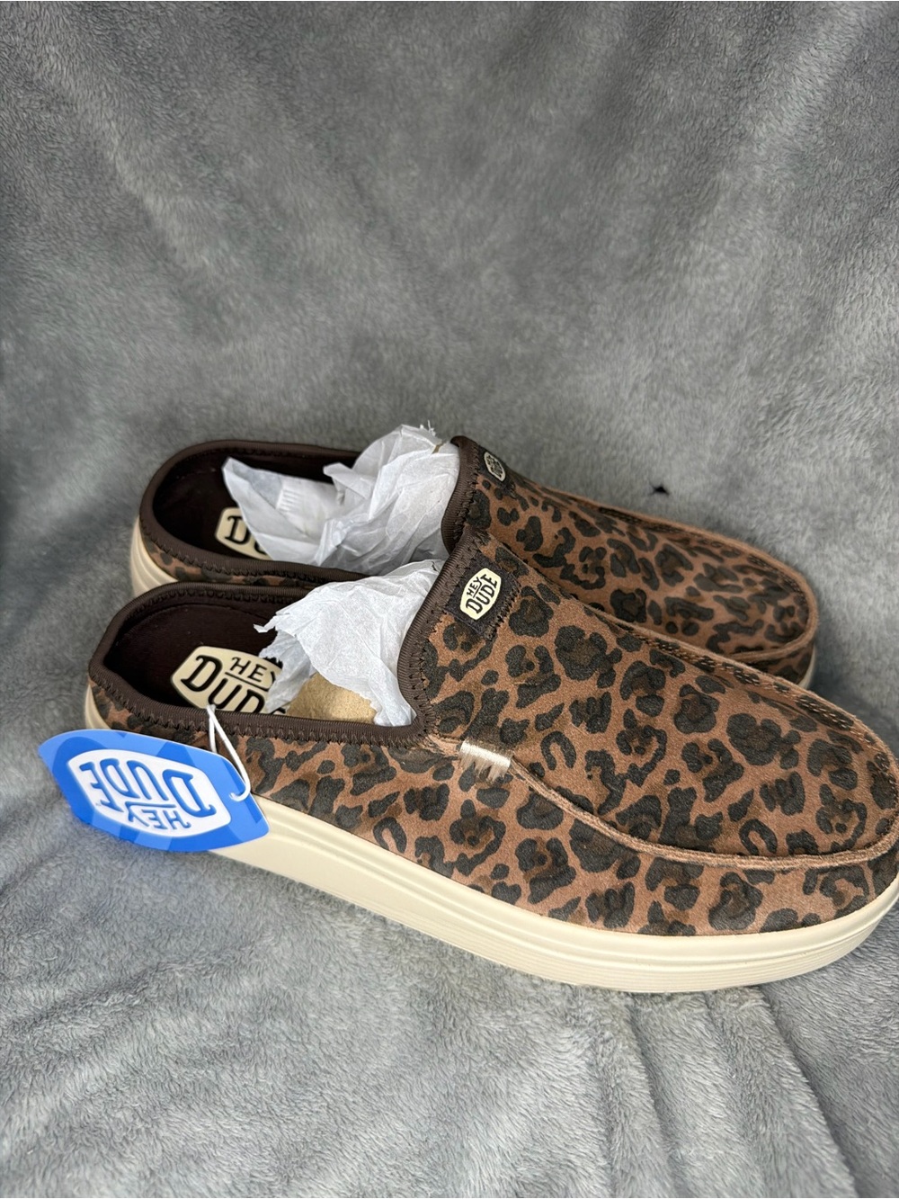 Hey Dude Leopard Print Women's Slip-On